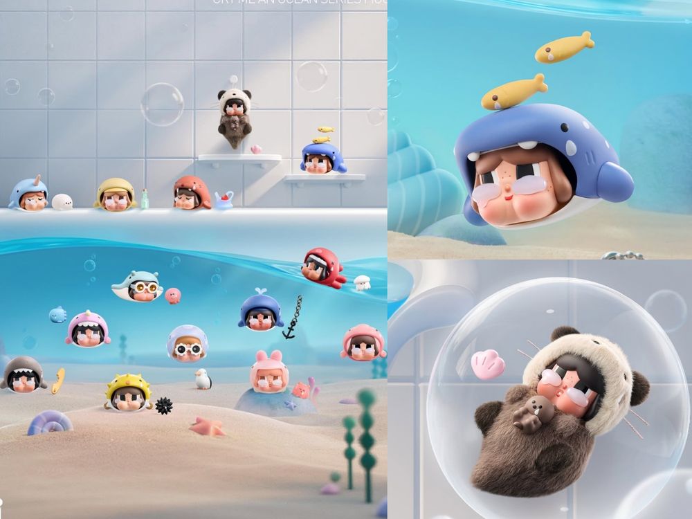 泡泡瑪特CRYBABY最新「海底生物」系列可愛發瘋！萌翻「海獺哭娃絨毛吊飾、海龜磁鐵」全都想要！-17