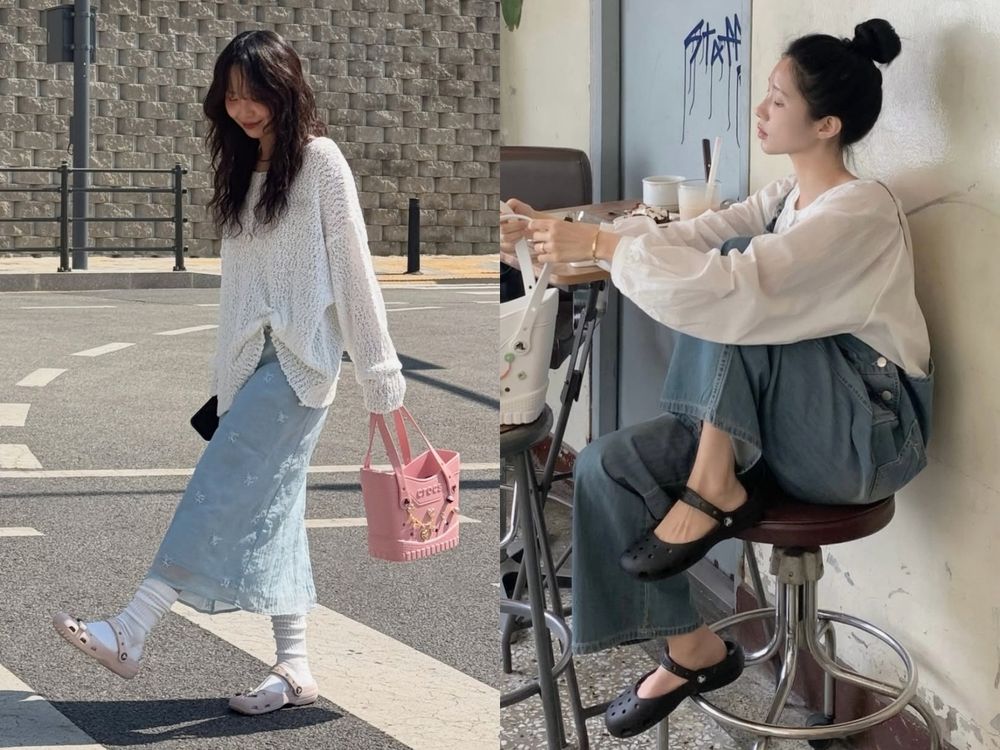 全球都在搶這雙！Crocs芭蕾洞洞鞋「芭蕾粉、豹紋、百搭黑」韓國人腳一雙、隨便搭都好看！-8
