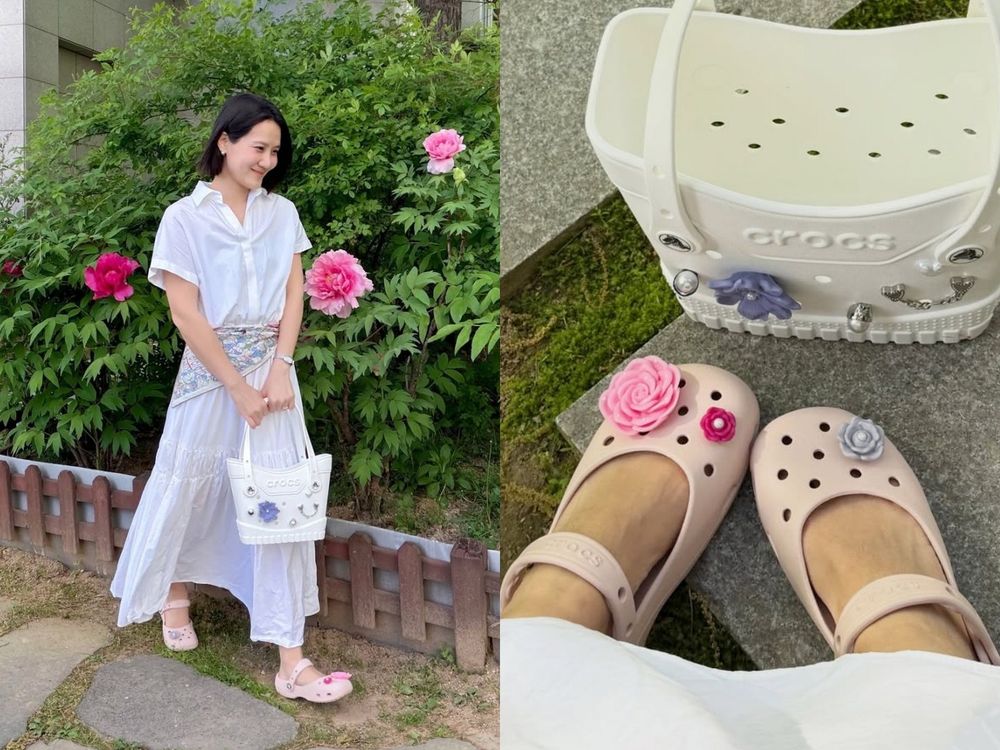 全球都在搶這雙！Crocs芭蕾洞洞鞋「芭蕾粉、豹紋、百搭黑」韓國人腳一雙、隨便搭都好看！-7