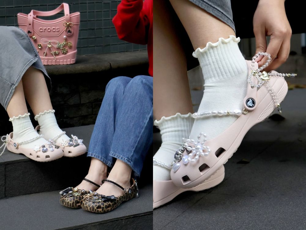 全球都在搶這雙！Crocs芭蕾洞洞鞋「芭蕾粉、豹紋、百搭黑」韓國人腳一雙、隨便搭都好看！-9
