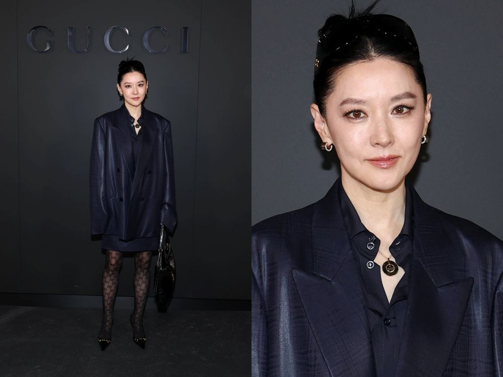 夫人們～侯爺來報平安了！張凌赫現身紐約GUCCI早春大秀！190身高「襯衫微開」禁慾感太強烈！-9