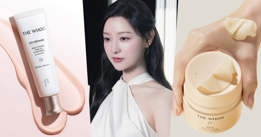 金智媛零死角偽素顏美成仙！THE WHOO「極緻禦光蜜桃防曬、拱辰享旋轉卸妝膏」，日防護＋夜潔淨，兩步驟打造神級美肌！-1
