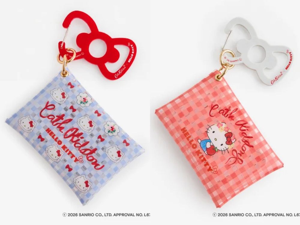 Cath Kidston最新Kitty聯名可愛發瘋！貓貓害羞臉紅吊飾、荷葉邊托特包...這波真的忍不住！-8