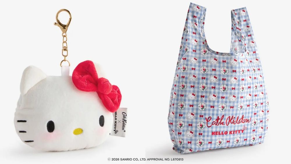 Cath Kidston最新Kitty聯名可愛發瘋！貓貓害羞臉紅吊飾、荷葉邊托特包...這波真的忍不住！-9