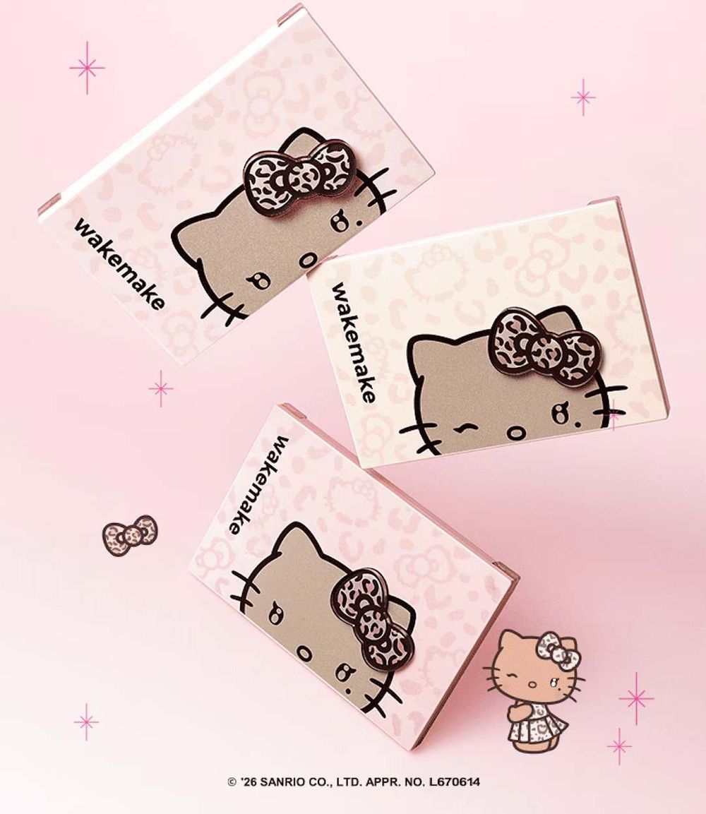 WAKEMAKE又來搶錢！二度攜手三麗鷗打造「Hello Kitty平成辣妹」聯名，曬黑Kitty＋豹紋，開賣秒搶空！-9