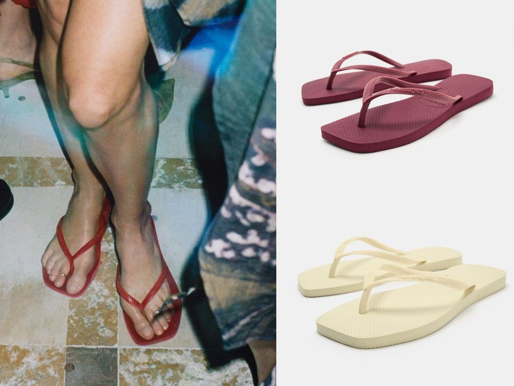 ZARA和夾腳拖之王Havaianas聯名了！低調高級「方頭拖鞋、厚底夾腳拖」官網現貨光速消失！-6