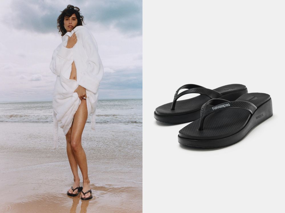 ZARA和夾腳拖之王Havaianas聯名了！低調高級「方頭拖鞋、厚底夾腳拖」官網現貨光速消失！-8