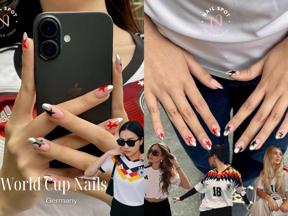 2026世足開打！FIFA世界杯應援美甲提案，LISA同款貓眼足球美甲、國旗經典配色、低調球衣元素，指尖也要一起加油！-2