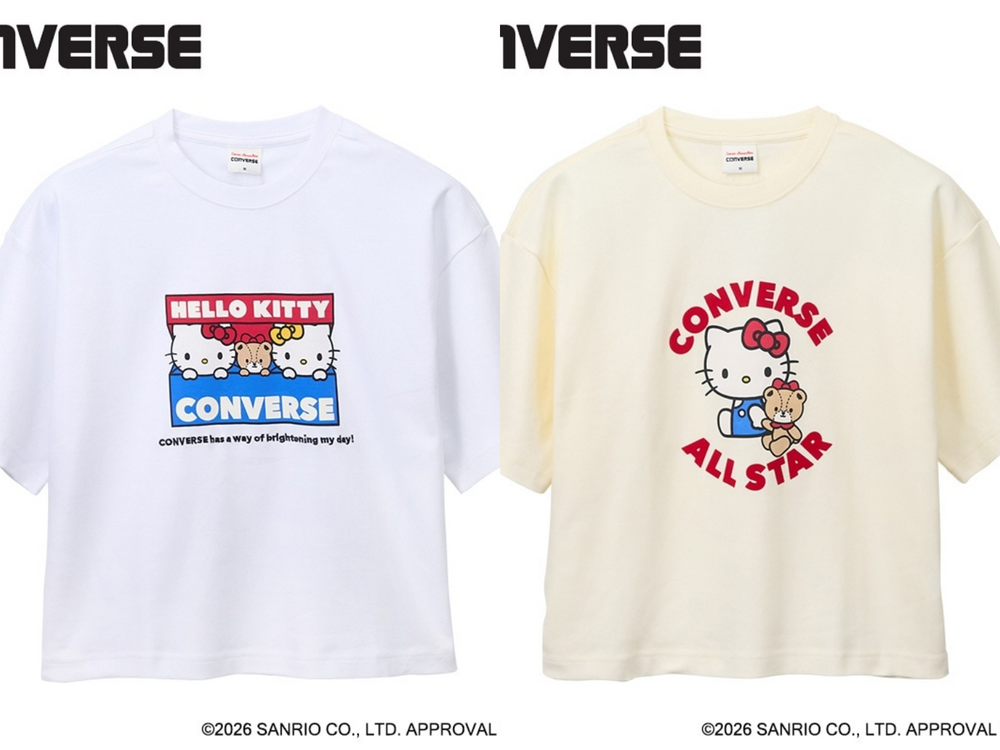 Kitty粉快衝日本！CONVERSE凱蒂貓新聯名可愛爆！「T恤、托特包」限定開賣！慢一步就沒了～-3