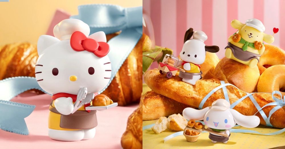 三麗鷗烘焙系列公仔太可愛！超萌「夾麵包Hello Kitty、麵包師傅大耳狗」全都要帶回家！-1