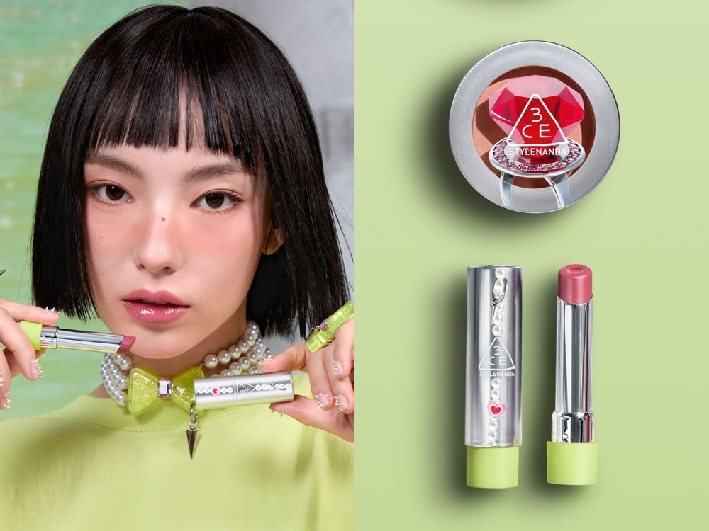 3CE最潮聯名來了！攜手韓星愛牌MIKSHIMAI推限量彩妝，蜜桃腮紅、珊瑚唇膏甜酷登場，滿額再送聯名戒指、項鍊！-8