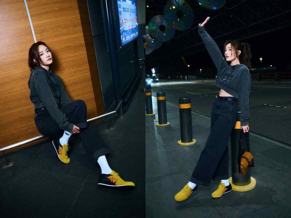 Onitsuka Tiger大秀倒數中！TWICE Momo、王淨飛米蘭！雙女神機場穿搭公開、超有默契背同款包！-5