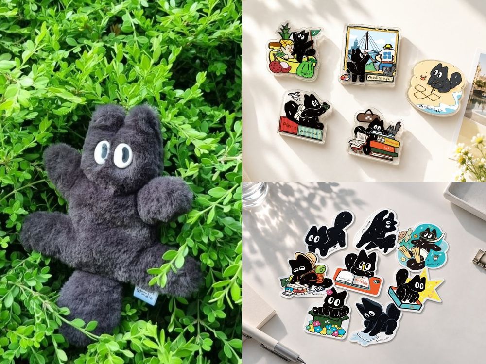 韓國人氣貓咪「ingki」現身誠品駁二！ 3公尺高黑貓充氣裝置可愛發瘋、打卡還送萌翻限定涼扇！-7