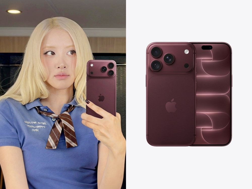 韓星都換上iPhone 18 Pro啦！Rosé「勃根地紅&冰川藍」兩大新色都入手、IVE全團也都換新手機？！-2