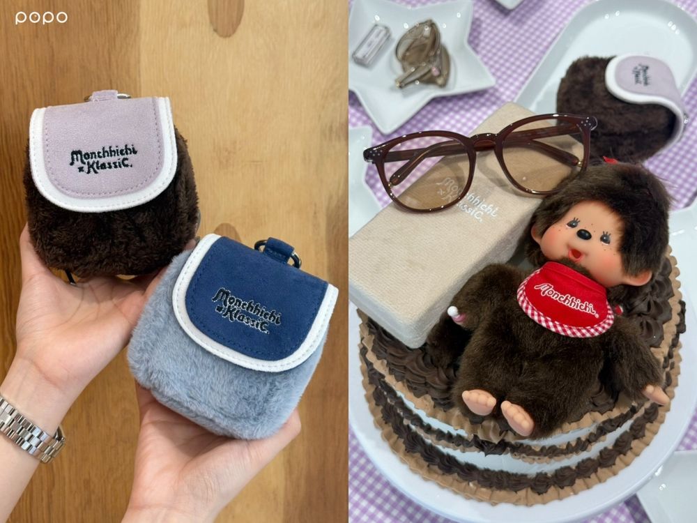 KlassiC.聯名蒙奇奇Monchhichi！「睫毛雀斑」藏進眼鏡可愛炸！水壺、拖鞋周邊得全拿下！-14