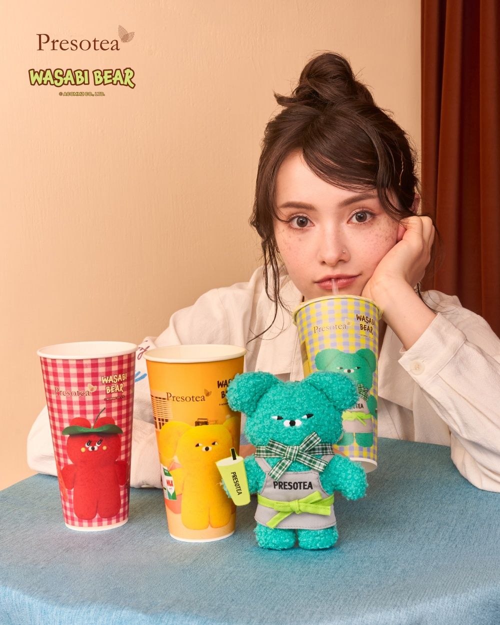 鮮茶道跟Wasabi Bear聯名啦！3款限定杯身萌翻天、還有「飲料店員芥末熊娃包&購物袋」要買！-3