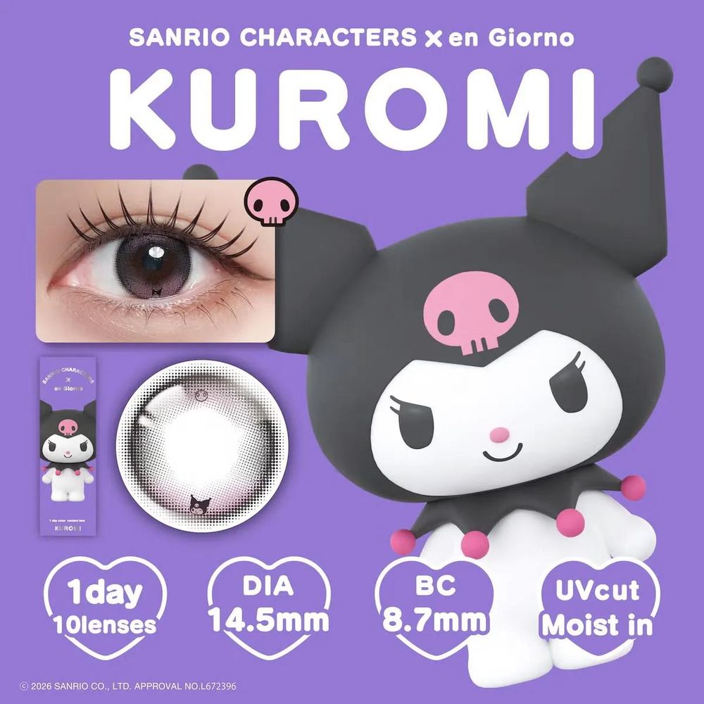 三麗鷗隱眼可愛到犯規！HELLO KITTY、大耳狗、帕恰狗5款登場，蘋果、小骷髏藏進水光眼瞳裡，連包裝都想收藏！-4
