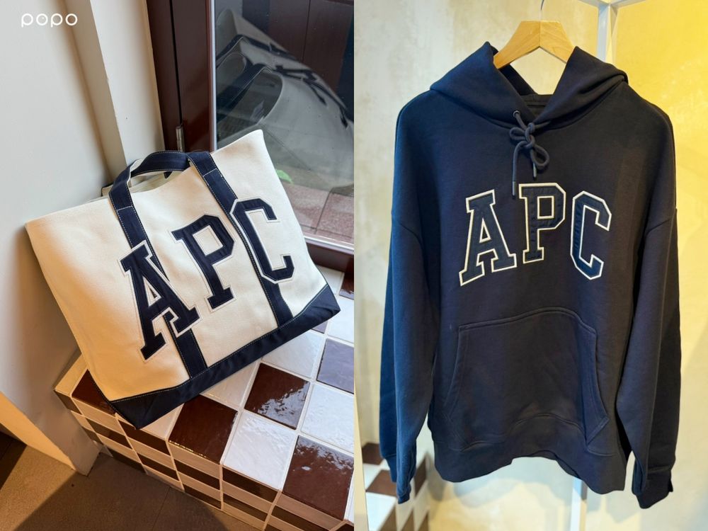 這價格不買不行！Gap法國品牌A.P.C.聯名系列真的來了！「LOGO帽T、托特包」開賣就搶爆！-4