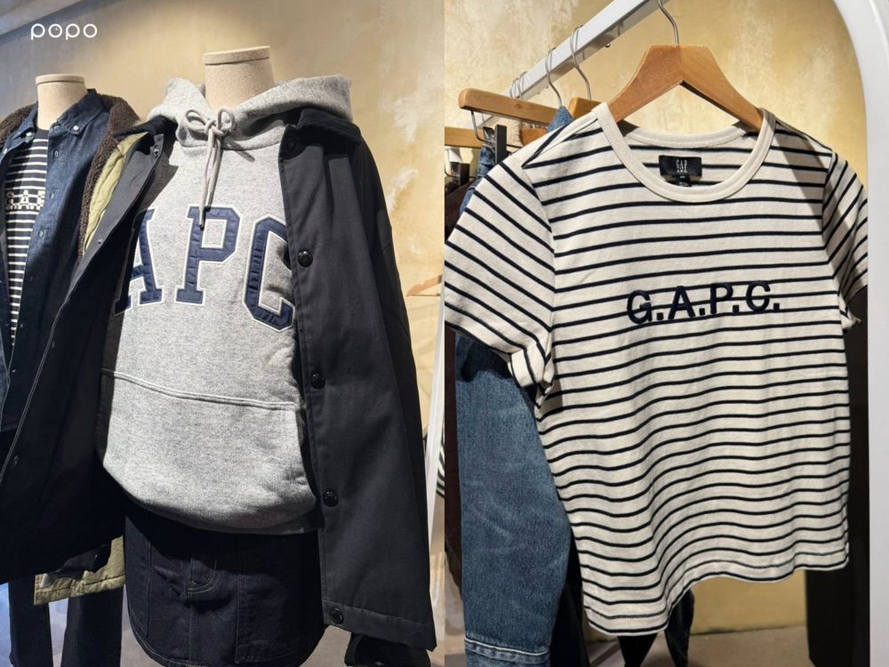 這價格不買不行！Gap法國品牌A.P.C.聯名系列真的來了！「LOGO帽T、托特包」開賣就搶爆！-2