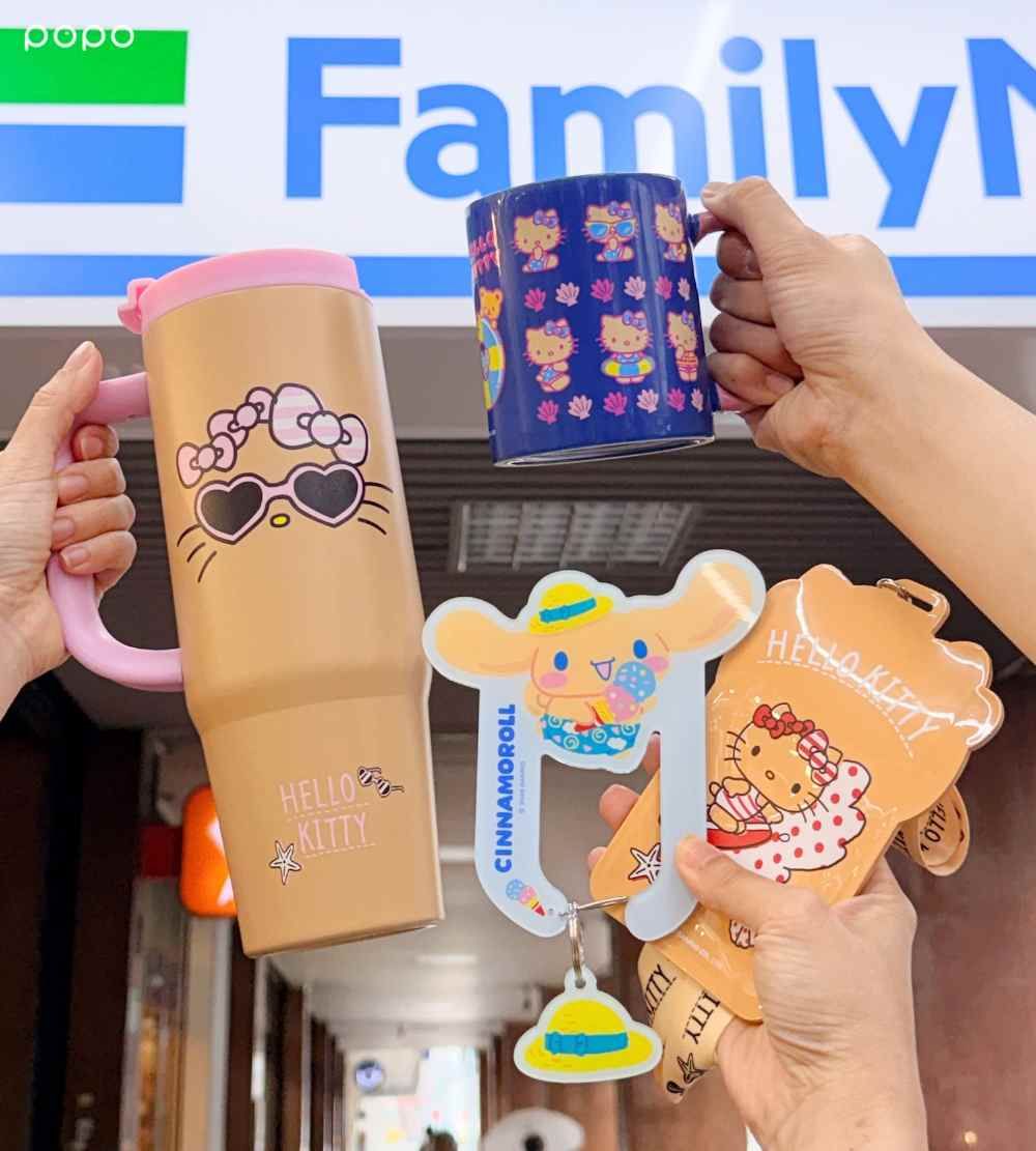 全家開賣超可愛曬黑三麗鷗周邊！「焦糖色Hello Kitty證件套、吃冰大耳狗原子筆」百元就能買！-7