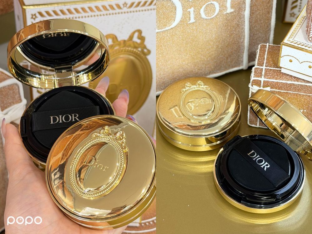 DIOR聖誕彩妝把「高訂勳章」變隨身唇膏！肉桂奶茶唇色、焦糖眼影與金色氣墊，連包裝都值得收藏！-23