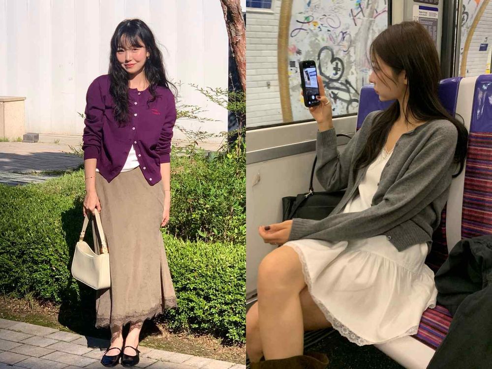 秋冬穿搭少不了針織小外套！韓妞6招「不敗搭配公式」懶人包！原來今年斜披肩、紫藕色氛圍感關鍵？！-12