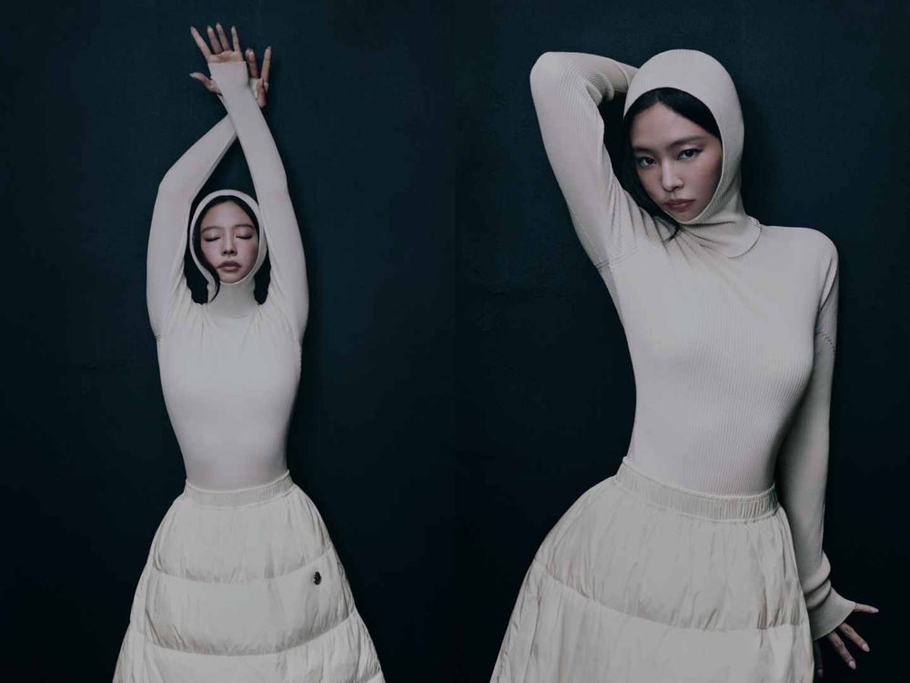 不愧是時尚女王Jennie！最新合作對象是Moncler、更驚喜出鏡新廣告！「白色小麻糬」造型太可愛！-6