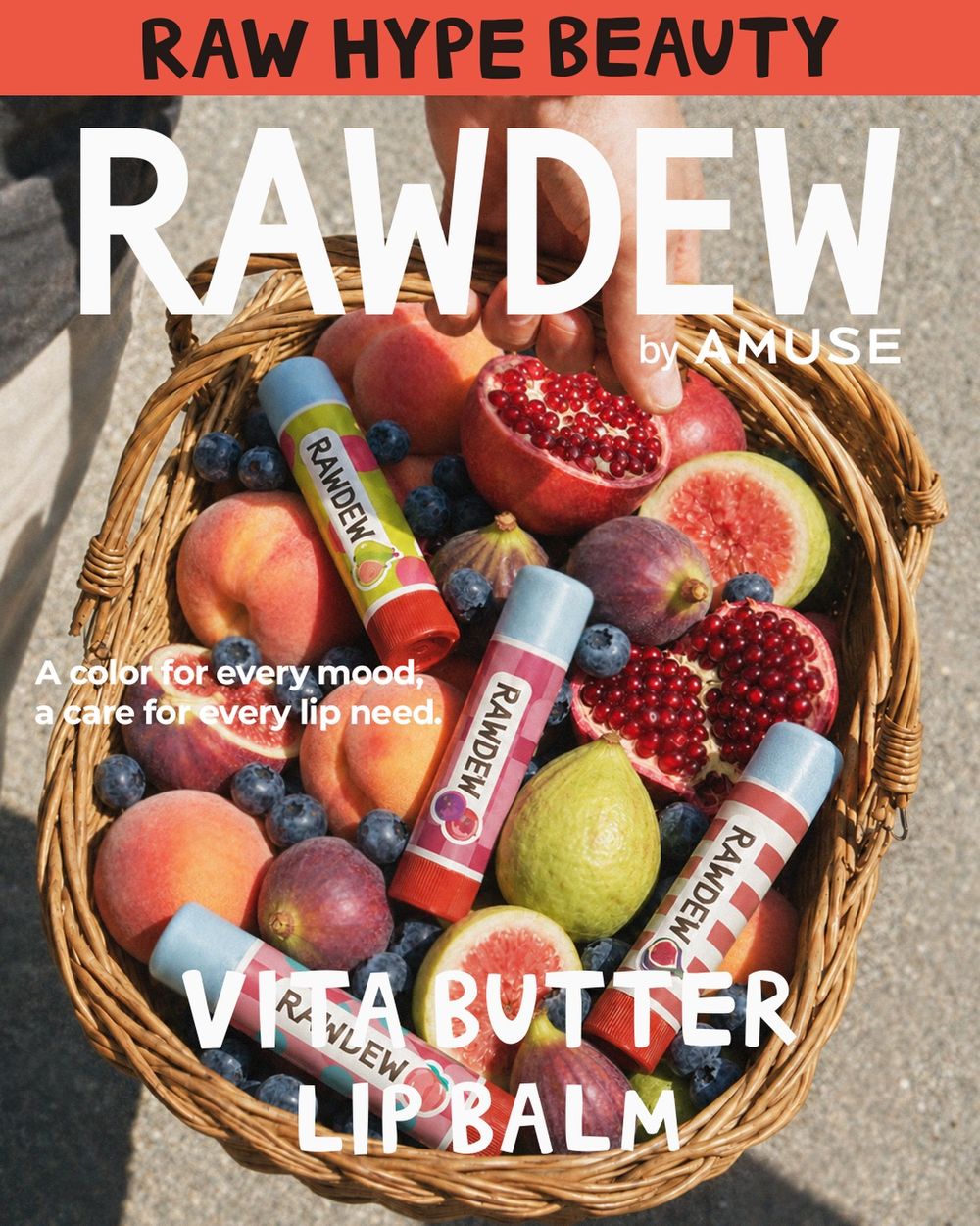 AMUSE姊妹牌RAWDEW攻佔韓女化妝包！為雙唇特調「維他命潤唇膏」注入PDRN、胜肽、積雪草，一抹自然潤色又滋養！-4