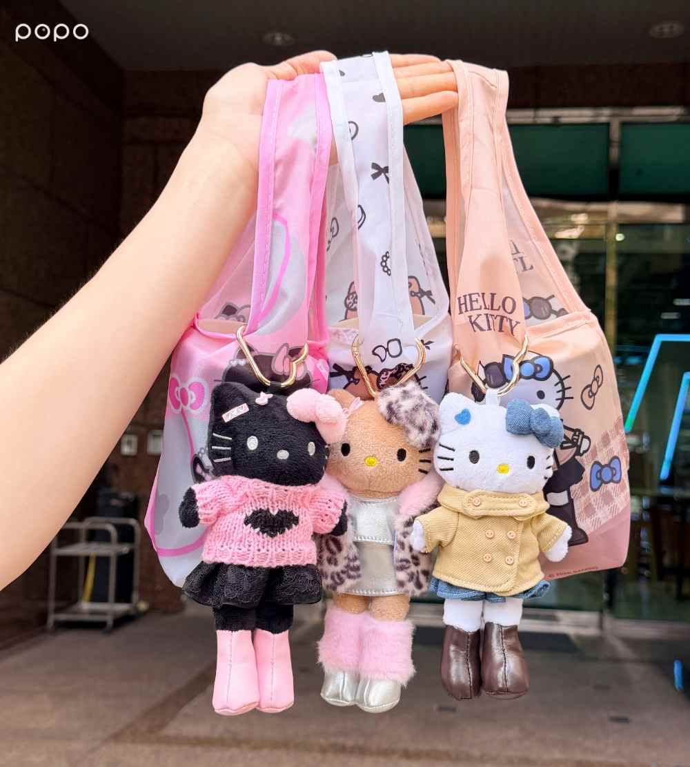 辣妹長腿Hello Kitty在7-11！超可愛「粉色豹紋外套Kitty吊飾、立體凱蒂貓馬克杯」全都要買！-3