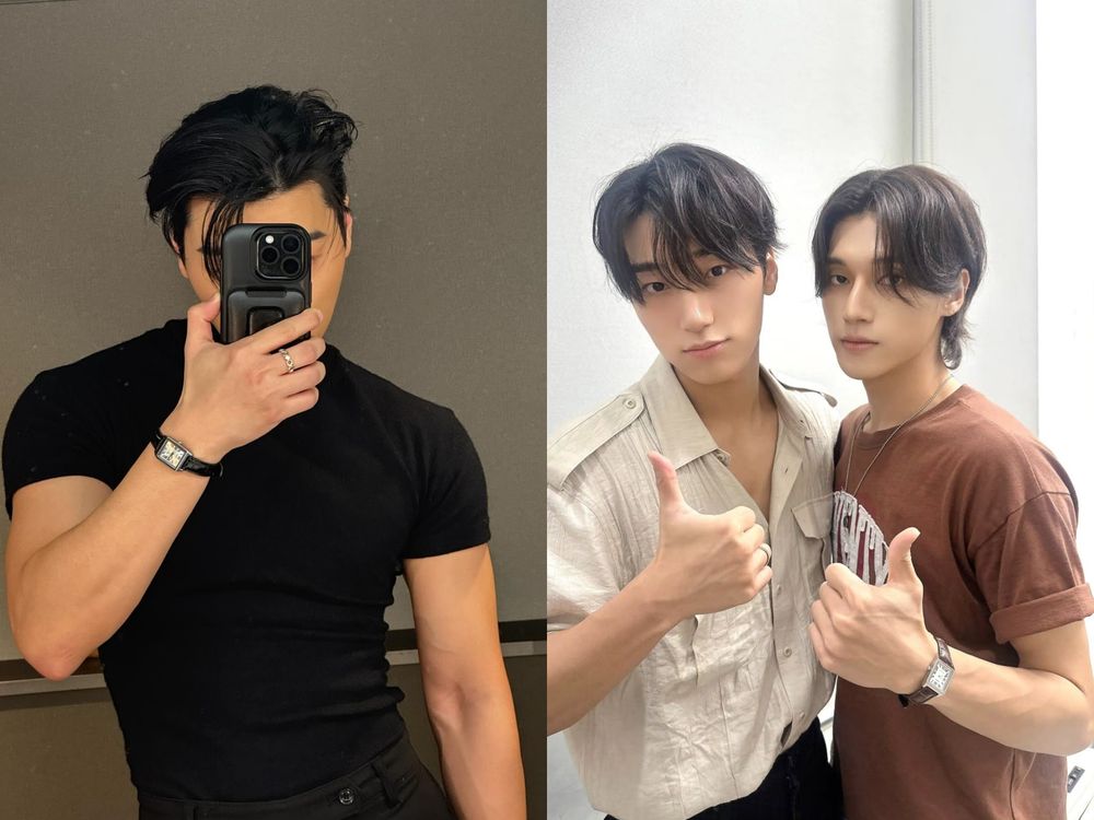 不只友情刺青、私服情侶款狂抓！ATEEZ崔傘、友榮「雨傘CP同款」肉搜！卡西歐手錶、帽子幫你找到了！-11