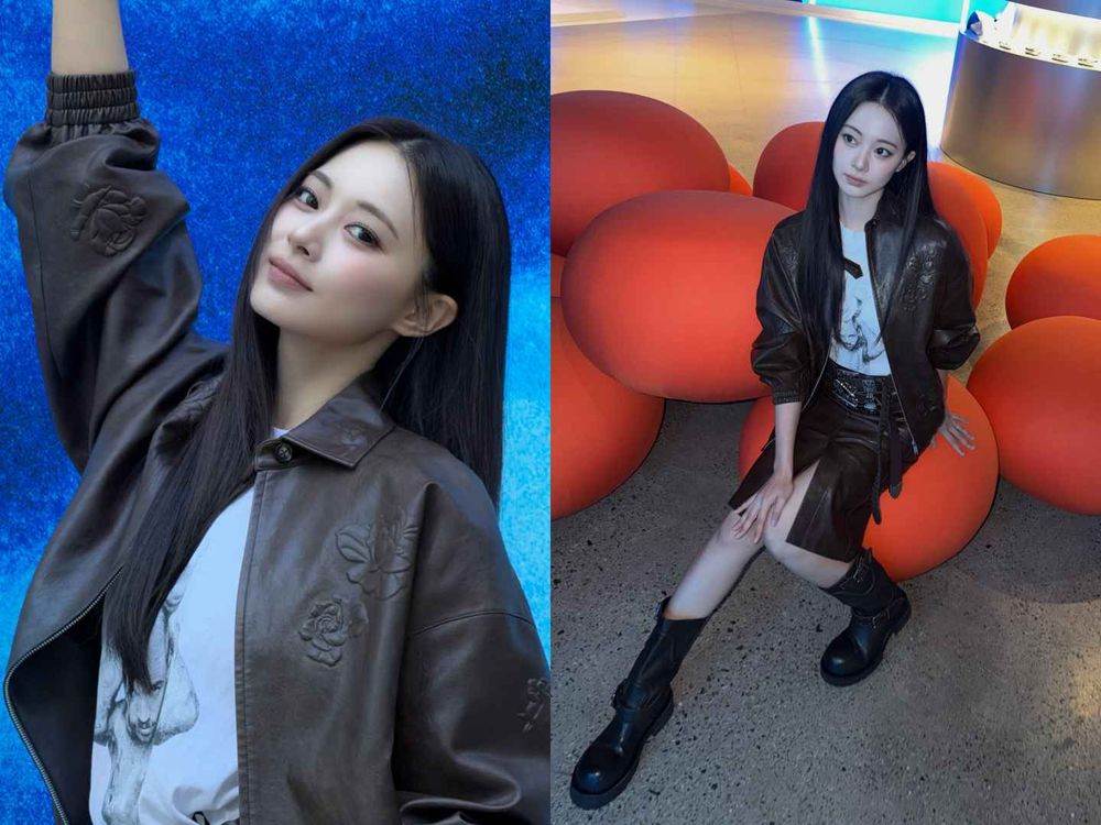 皮衣根本是女神必備！6位「超會穿皮衣」女愛豆盤點！子瑜美得太犯規！H2H Juun配無框眼鏡氣場全開！-5