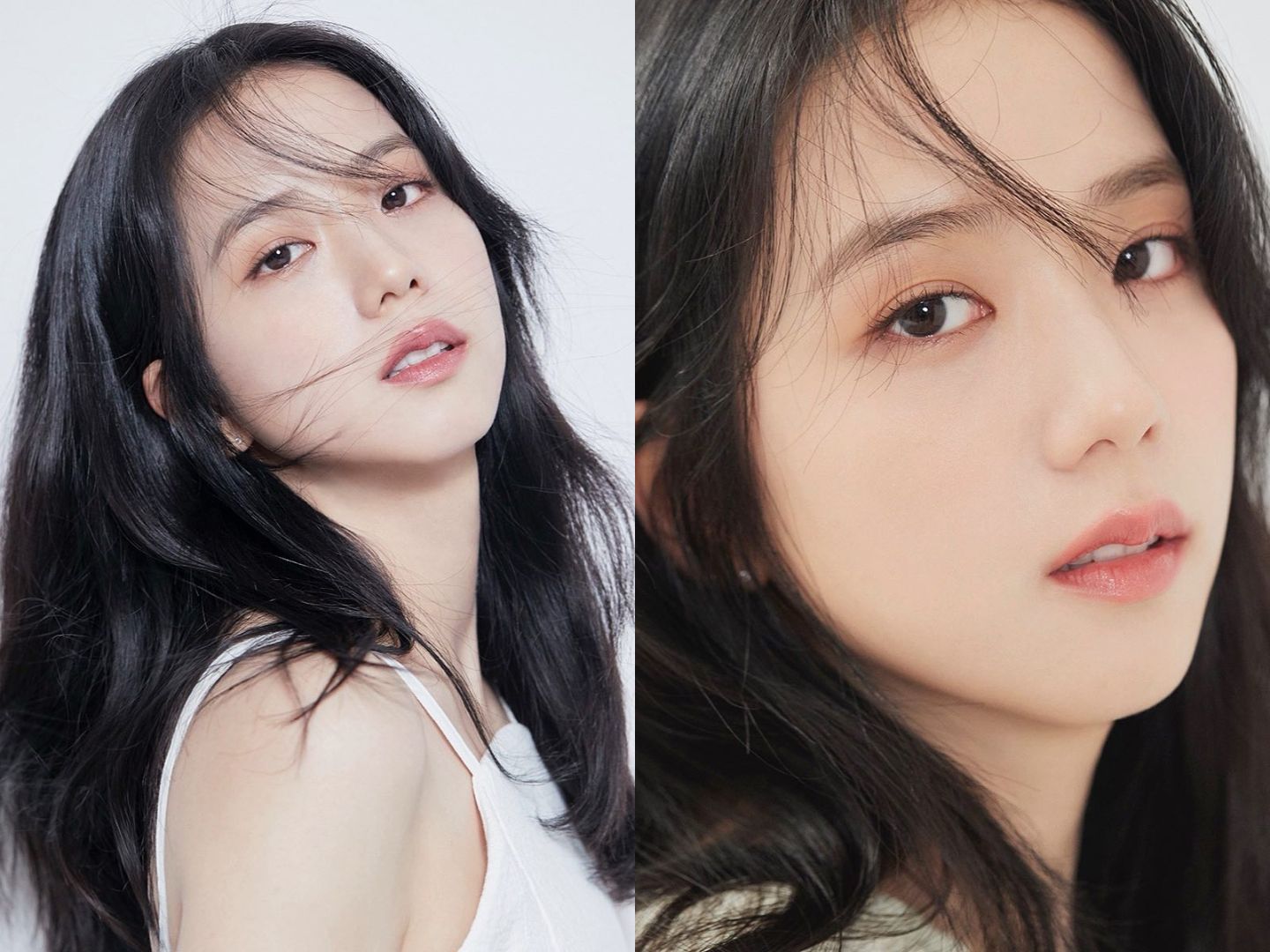 韓國歐膩妝容範本!BLACKPINK JISOO『韓系淡顏初戀妝』暖棕菱角平眉、細閃裸粉下至暈染...,愛用彩妝全公開!-3