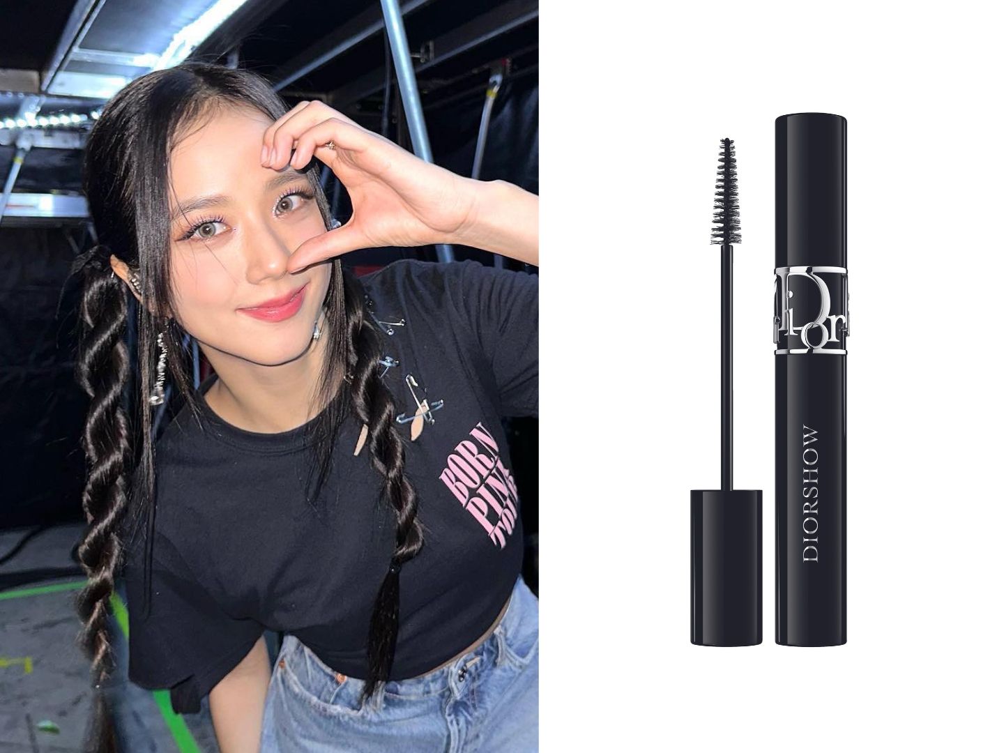 韓國歐膩妝容範本!BLACKPINK JISOO『韓系淡顏初戀妝』暖棕菱角平眉、細閃裸粉下至暈染...,愛用彩妝全公開!-6