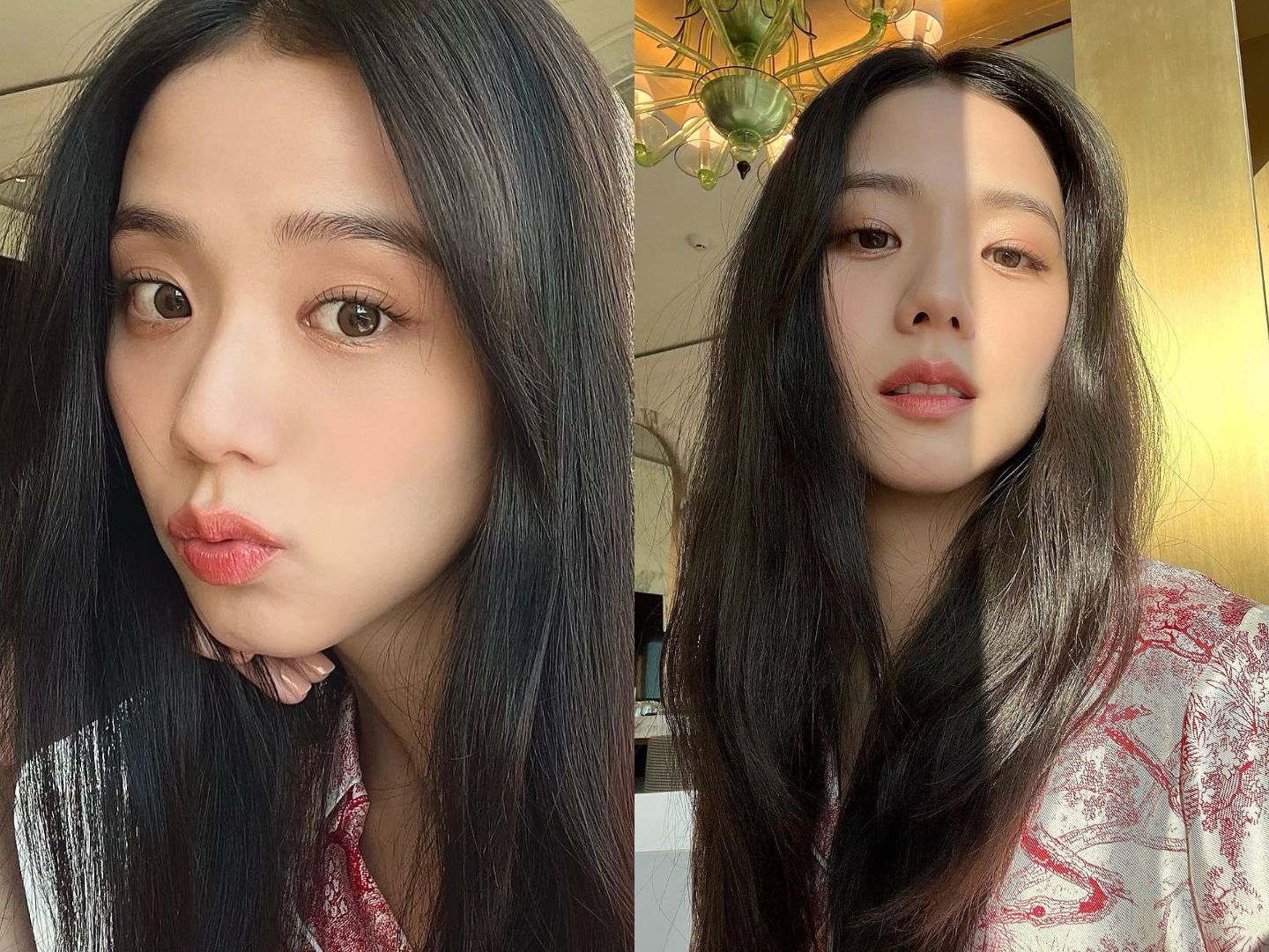 韓國歐膩妝容範本!BLACKPINK JISOO『韓系淡顏初戀妝』暖棕菱角平眉、細閃裸粉下至暈染...,愛用彩妝全公開!-5