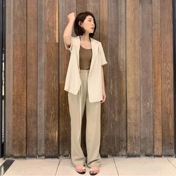 OOTD｜一衣多穿 x mouggan雙摺落地西裝褲