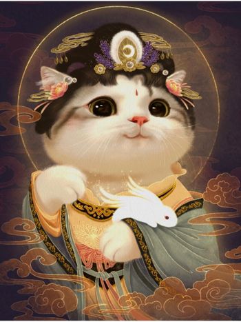 来 猫嫦娥祝大家中秋快乐