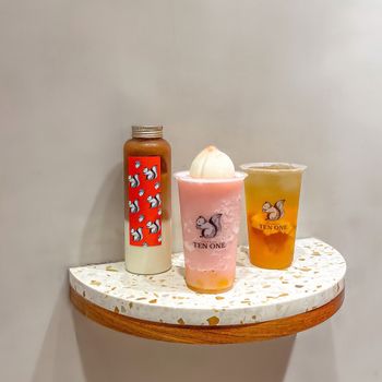 台北東區新開幕手搖飲✨超可愛的水蜜桃奶凍🍑