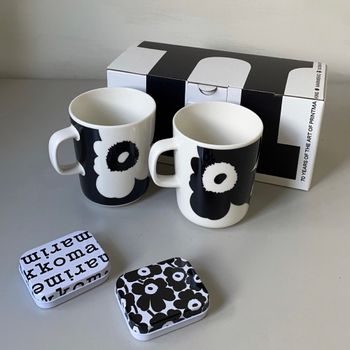 寶物分享｜Marimekko 70週年紀念對杯（黑白）