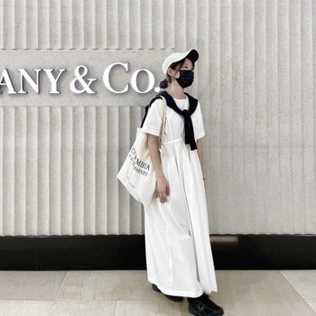 OOTD｜無印風長洋裝·秋冬披肩搭配