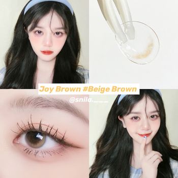 lenstown新款Joy Brown~清透自然月牙款美瞳