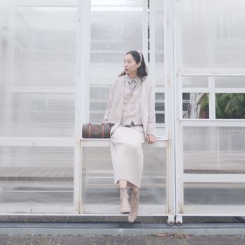 OOTD｜早秋奶茶西裝外套穿搭
