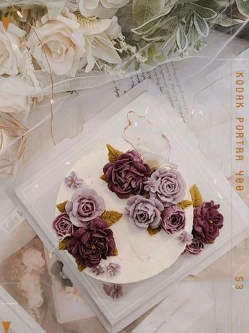 韓式裱花-豆沙霜蛋糕