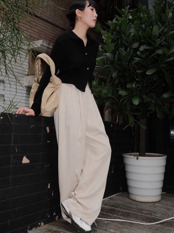 OOTD｜低調質感杏色西裝褲