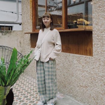 ootd 秋冬必備格紋褲