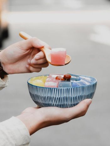 【台北美食】古早味的夏天，彩色粉粿挫冰！