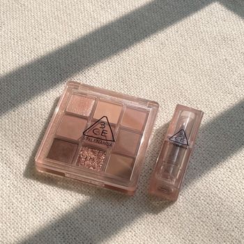 ♡眼影盤唇彩試色｜3CE煙燻梅子配色