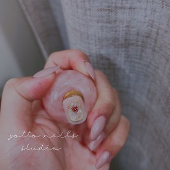 yotto nails -貝殼金邊玫瑰🌹