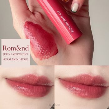 Rom&nd果汁唇釉 #19mond rose真的太好看！
