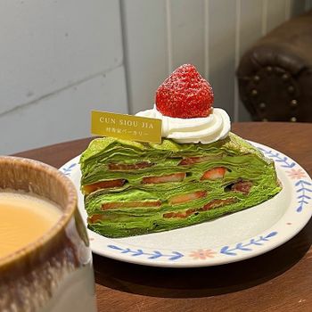 台北甜點｜抹茶跟草莓的完美結合🍵｜民權西路站咖啡廳