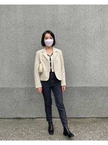白色短板西外穿搭